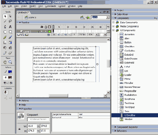  ScrollBar     (,     )